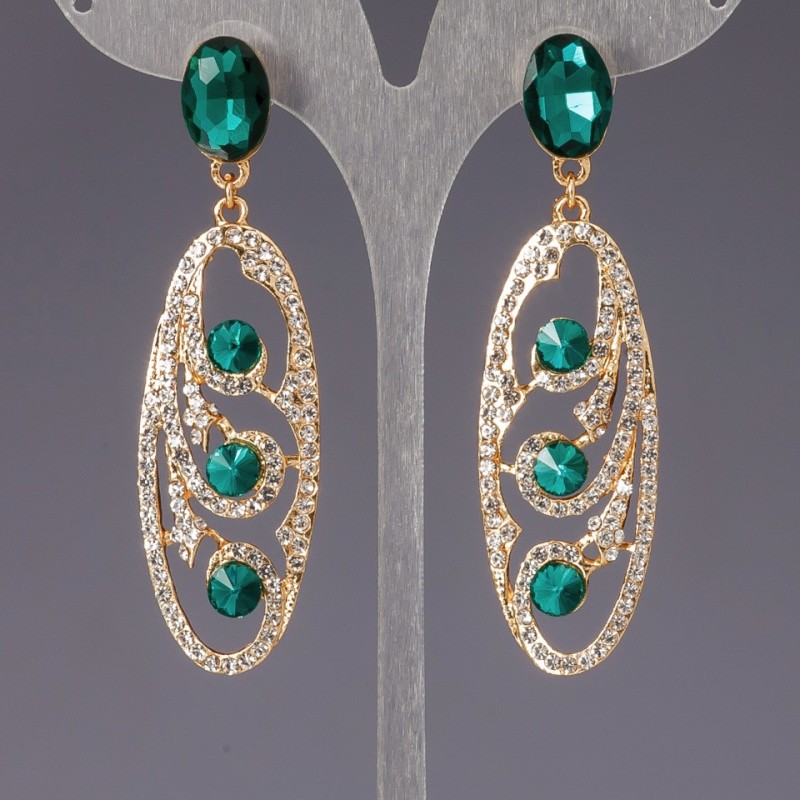 Boucles d'oreilles en cristaux « lustres » « chandeliers » Slovyanka