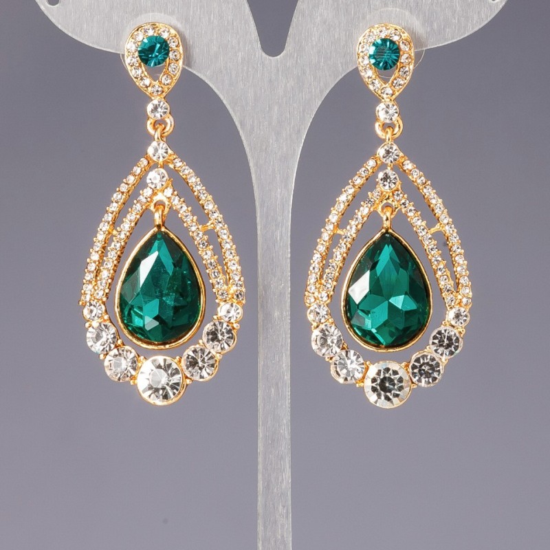 Boucles d'oreilles en cristaux «lustres» «chandeliers» «Anturazh»