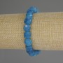 Bracelet en apatite taillée en cube, 9×9 mm, longueur 18 cm (élastique)