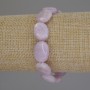 Bracelet en kunzite ovale, diamètre 16×12 mm, longueur 18 cm, élastique
