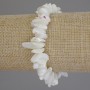 Bracelet nacre en éclats, diamètre 8–12×3–5 mm, longueur 18 cm (élastique)