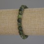 Bracelet en jadéite facettée, cube, diamètre 7×7 mm, longueur 18 cm, élastique