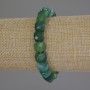 Bracelet en agate facettée – cubes, diamètre environ 8,5 mm, longueur environ 18 cm, élastique