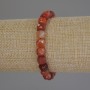 Bracelet en agate facettée en cubes, diamètre 7×7 mm ±, longueur 18 cm ±, élastique