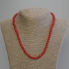 Collier en corail – perles rondes lisses de 6 mm ±, longueur 50 cm ±