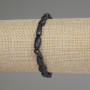 Bracelet en shungite facettée, diamètre 8-12×7 mm, longueur 18 cm ±, élastique