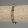 Bracelet en tourmaline facettée, cube 5 mm ±, longueur 18 cm ±, élastique