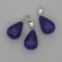 Pendentif goutte d'azurite 19×13 mm +-, longueur 29 mm+