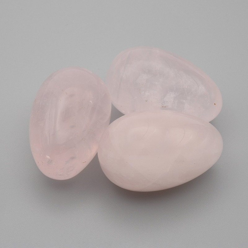 Œuf souvenir en pierre naturelle de quartz rose, diamètre 30×20± mm