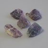 Pendentif fluorite naturelle brute, diamètre 37–50 × 18–33 mm ±, tailles assorties