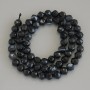 Perles d'agate facettées, diamètre 6 mm ±, sur fil, longueur 36 cm+