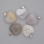 Pendentif Cœur en agate 20x20x25 mm+