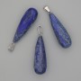 Pendentif lapis-lazuli goutte facettée 53×42×14 mm+