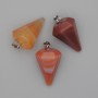 Pendentif « Pendule » en cornaline 28×20×14 mm+