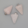 Pendentif «Pendule» en quartz rose 28×20×14 mm+