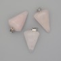 Pendentif «Pendule» en quartz rose 28×20×14 mm+