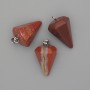 Pendentif « Pendule » jaspe rouge 28x20x14 mm+