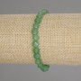 Bracelet en néphrite facettée en disques, diamètre 6 mm, longueur 18 cm, élastique