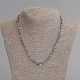 Collier en térahertz, cubes facettés de 4×4 mm, longueur 50 cm ± avec fermoir
