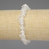 Bracelet en pierre lune et cristal de roche – grains 7–10 × 2–5 mm, longueur 18 cm +/-, élastique