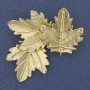 Broche Feuille 48 × 44 mm ± métal doré