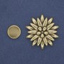 Broche magnétique Fleur 41 mm ± métal doré
