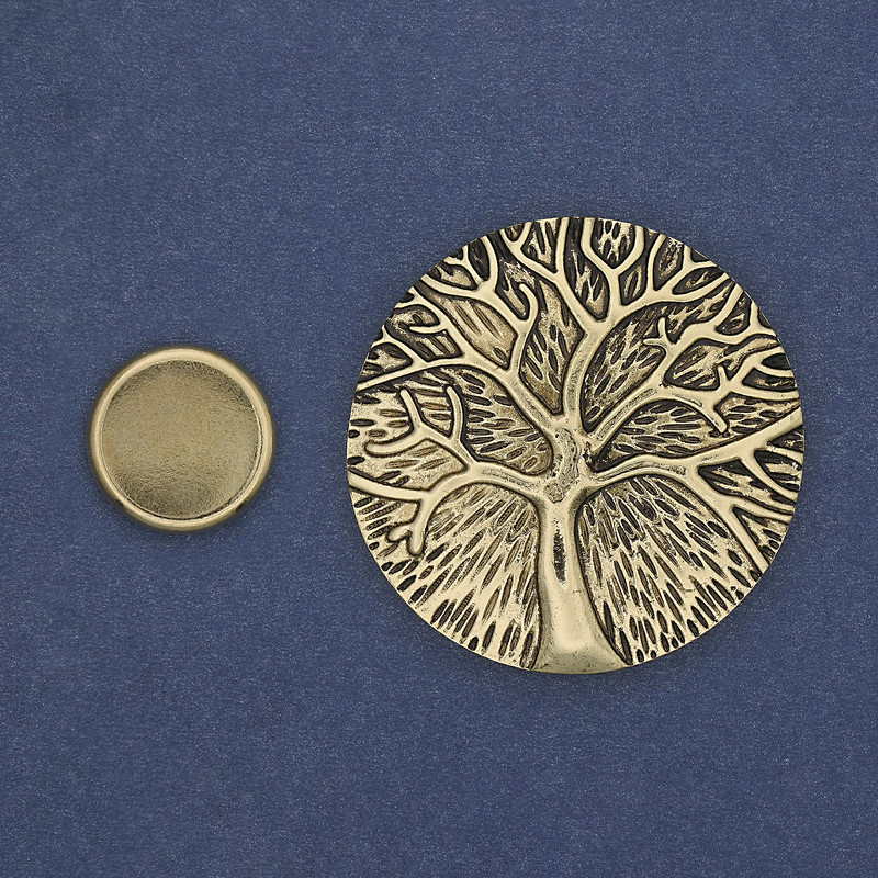 Broche magnétique Accent Arbre 40 mm ± métal doré