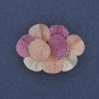 Broche-pendante Accent, 36×26 mm, émail coloré sur métal doré