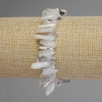 Bracelet d'adulaire – éclats en aiguilles, diamètre 12–18 × 2–5 mm ±, longueur 18 cm, élastique