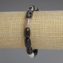 Bracelet en agate barillet, diamètre 12×8 mm ±, longueur 18 cm ±, sur base élastique
