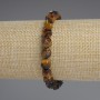 Bracelet œil de tigre facetté 8×7 mm, longueur 18 cm, élastique
