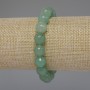 Bracelet en néphrite facettée, billes de 10 mm, longueur 18 cm, élastique