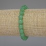 Bracelet en néphrite, billes lisses, diamètre 8 mm, longueur 18 cm, élastique