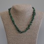 Collier d'éclats de malachite, diamètre 6–11×3–6 mm, longueur 45 cm