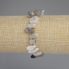 Bracelet en quartz rutile «Poilu» papillon, diamètre 11–14×6–7 mm ±, rocailles 3 mm ±, longueur 18 cm +
