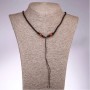 Cordon pour bijoux avec perle de cornaline, longueur 65 cm