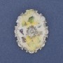 Broche Accent halite argenté – métal 43×32 mm+
