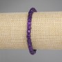 Bracelet en sugélite taillé en cube, cubes de 5×5×5 mm, longueur 18 cm ±, élastique