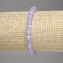 Bracelet en améthyste lavande, perles lisses de 6 mm, longueur 18 cm, élastique