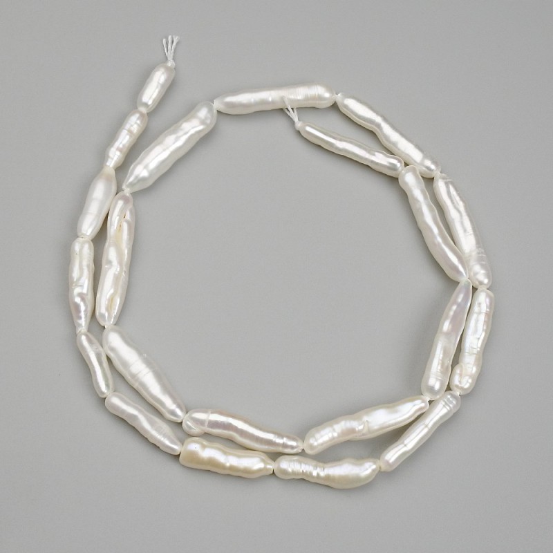 Perles baroques avec reflets pétrole 22-21, 5×4–5 mm, longueur 39 cm