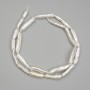 Perles baroques avec reflets pétrole 22-21, 5×4–5 mm, longueur 39 cm