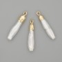 Pendentif en perles baroques, métal doré, diamètre 30×5 mm+