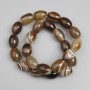 Perles agate barillet, diamètre 15,5×11 mm, longueur environ 38 cm sur fil