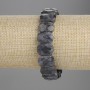 Bracelet en labradorite, maillons facettés 14×10 mm, longueur 18 cm ±, élastique