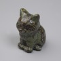 Statue-souvenir Chat en jaspe Sang du Dragon 40×30×23 mm+