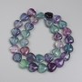 Perles de fluorite cœur 12 mm sur fil