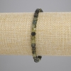 Bracelet vert en tourmaline facettée, cubes 4×4 mm, longueur 18 cm ±, élastique