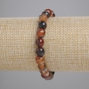 Promo ! Bracelet en agate facettée — boule de 8 mm ±, longueur 18 cm ±, élastique