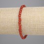 Bracelet en cornaline facettée, cubes de 4×4 mm, longueur ±18 cm, élastique