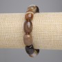 Bracelet en agate barillet 15×12 mm ±, longueur 18 cm ± élastique